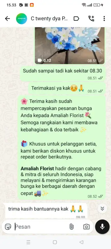 Testimonial krans bunga JAWA TIMUR